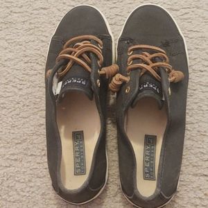 Navy/Gray Sperry Top Sider slide on shoes
